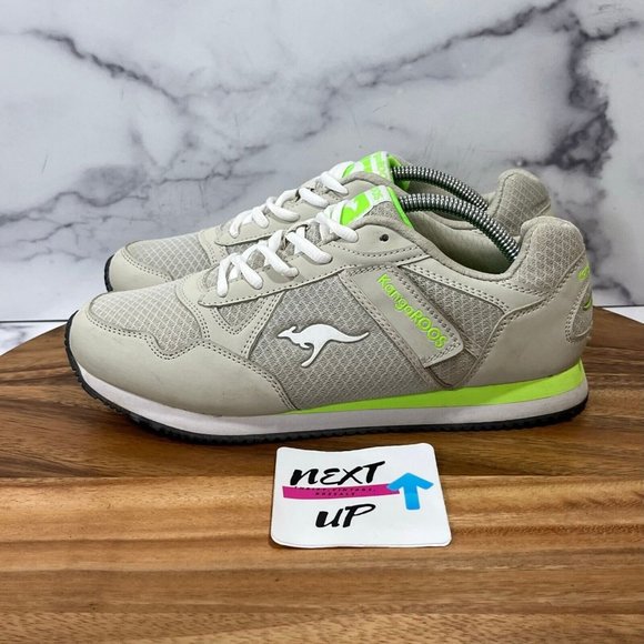 KangaROOS Shoes - Kangaroos Womens Gray Neon Comfort Throwback Low Retro Tennis Shoes Size US 9